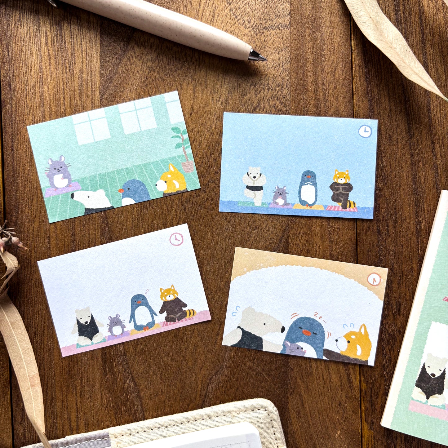 Animal Friends Sticky Notes - Yoga