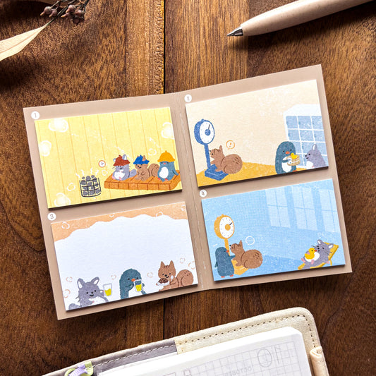 Animal Friends Sticky Notes - Sauna