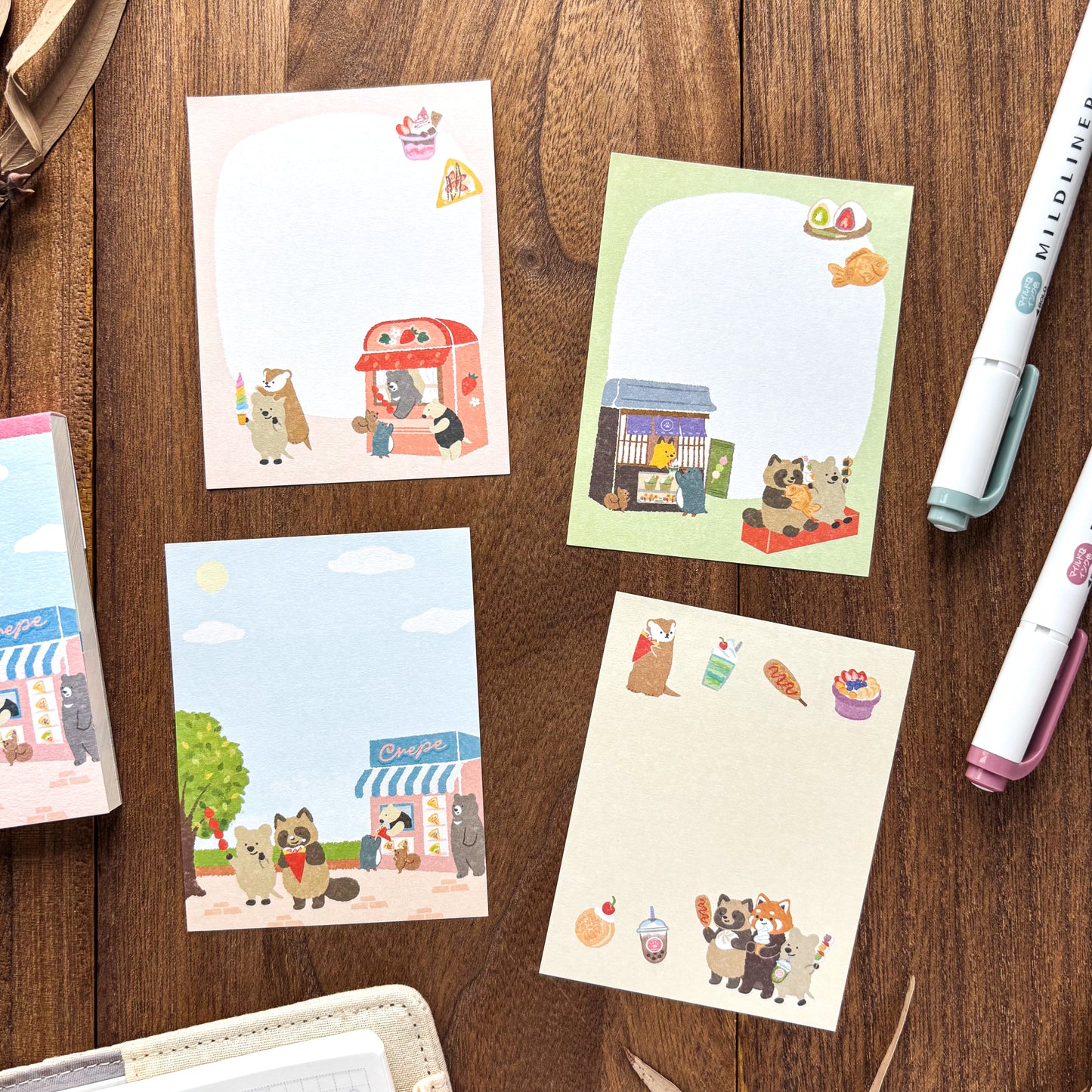 Animal Friends Memo Pad - Sweets