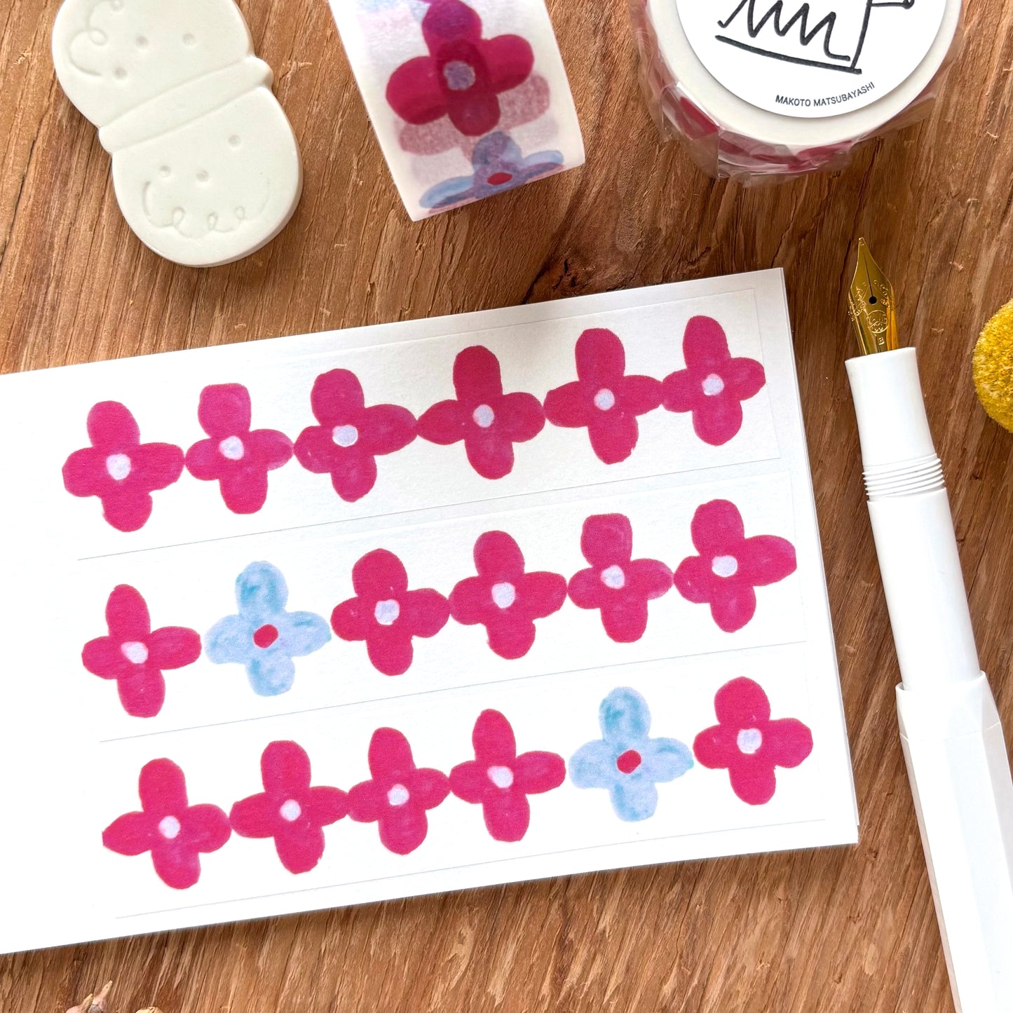 mt x Makoto Matsubayashi / Washi Tape - Flower Decoration