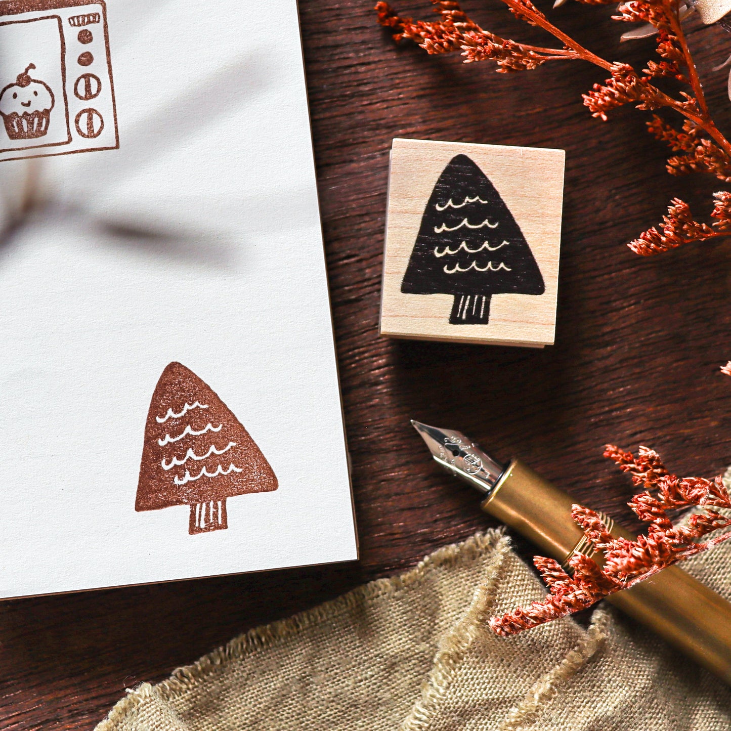 Hankodori / Rubber Stamp - Tree