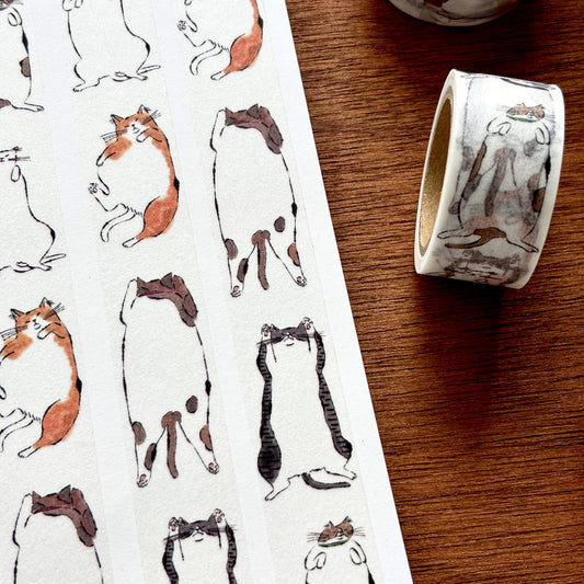 Nekoto / Washi Tape - Stretching Cat