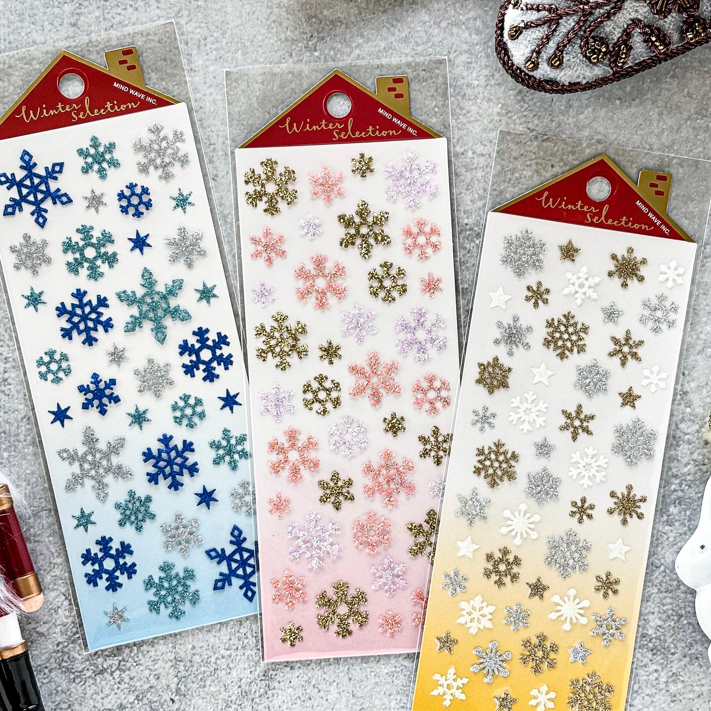 Winter Limited / Mind Wave / Stickers - Snow Flakes (Blue)