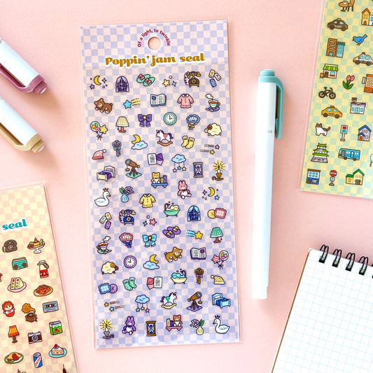 Mind Wave / Colorful Pop Stickers - Night