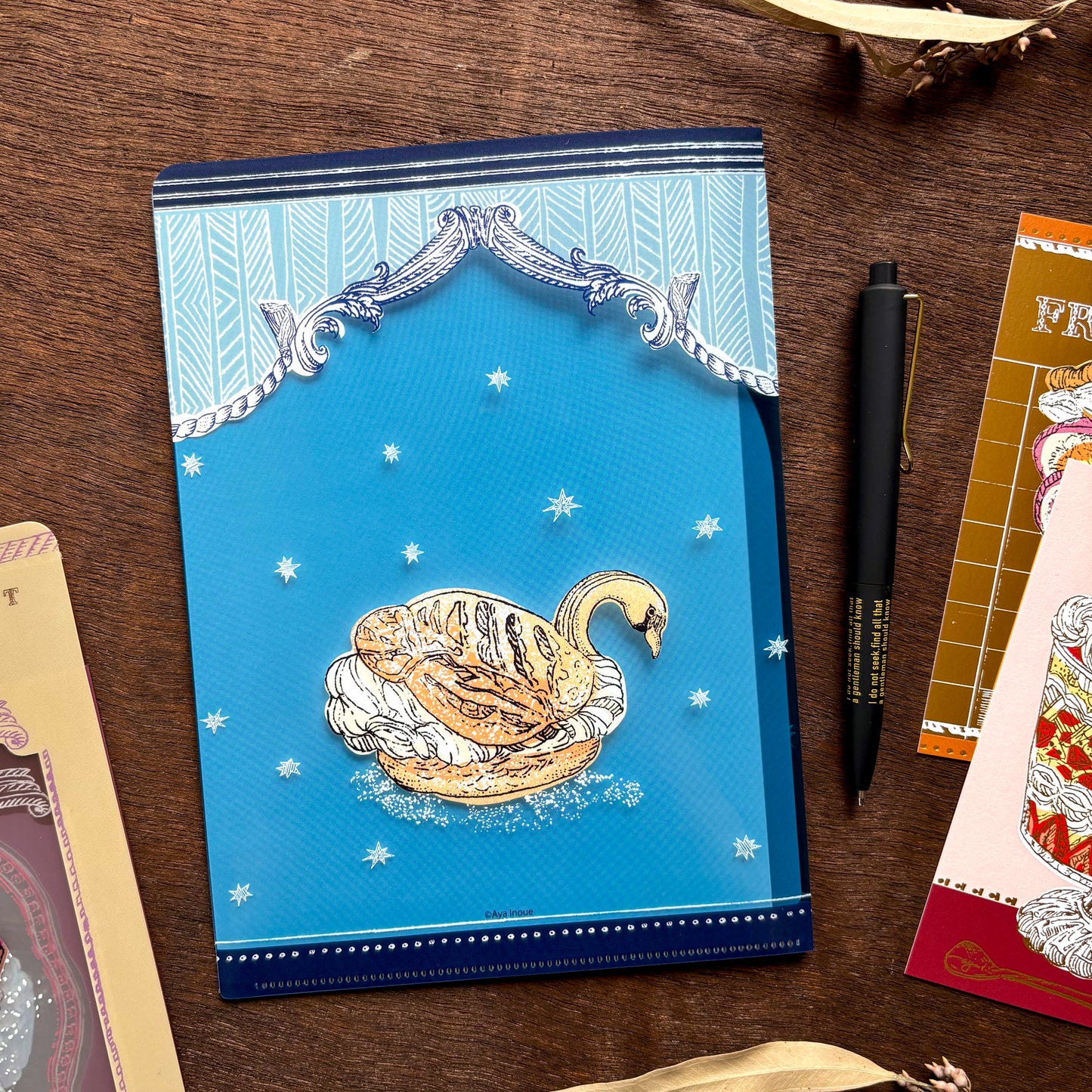 Aya Inoue / A5 Double-Pocket Clear Folder - Swan