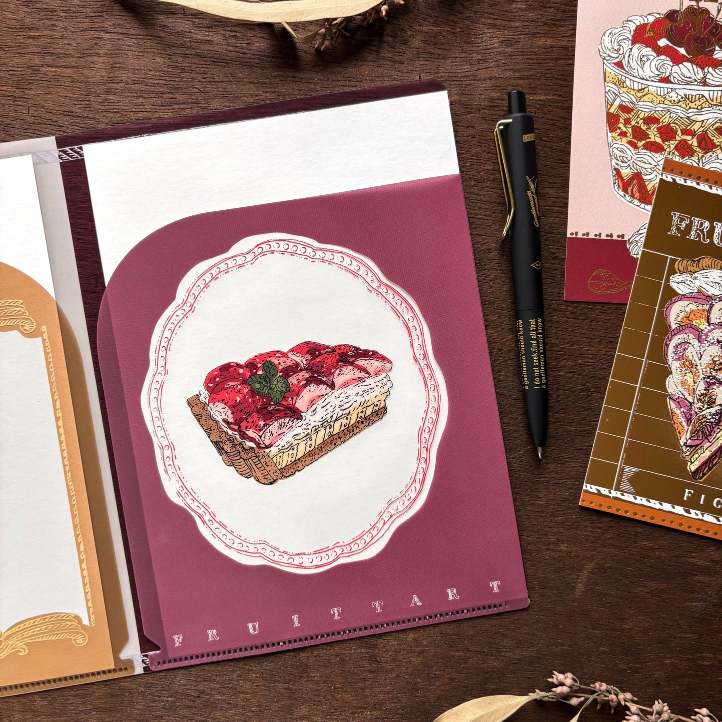 Aya Inoue / A5 Double-Pocket Clear Folder - Fruit Tart