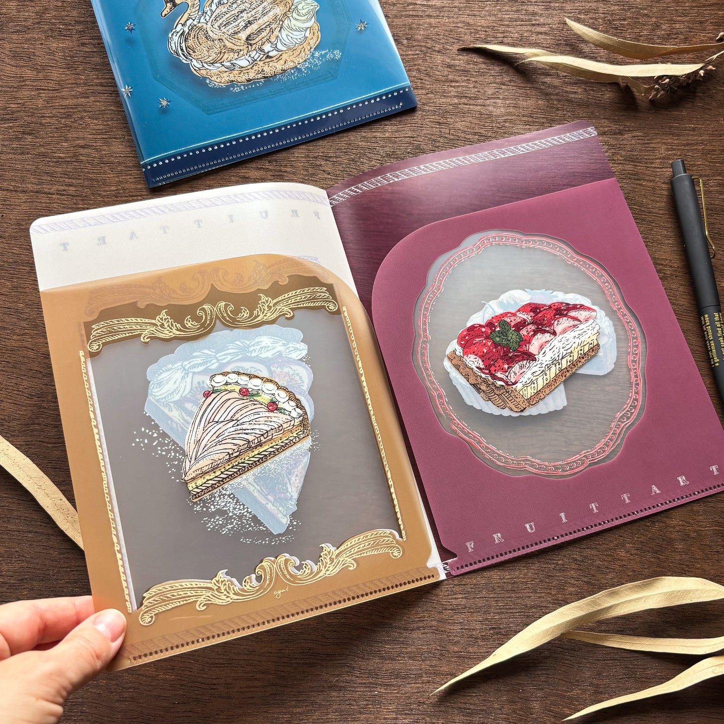 Aya Inoue / A5 Double-Pocket Clear Folder - Fruit Tart