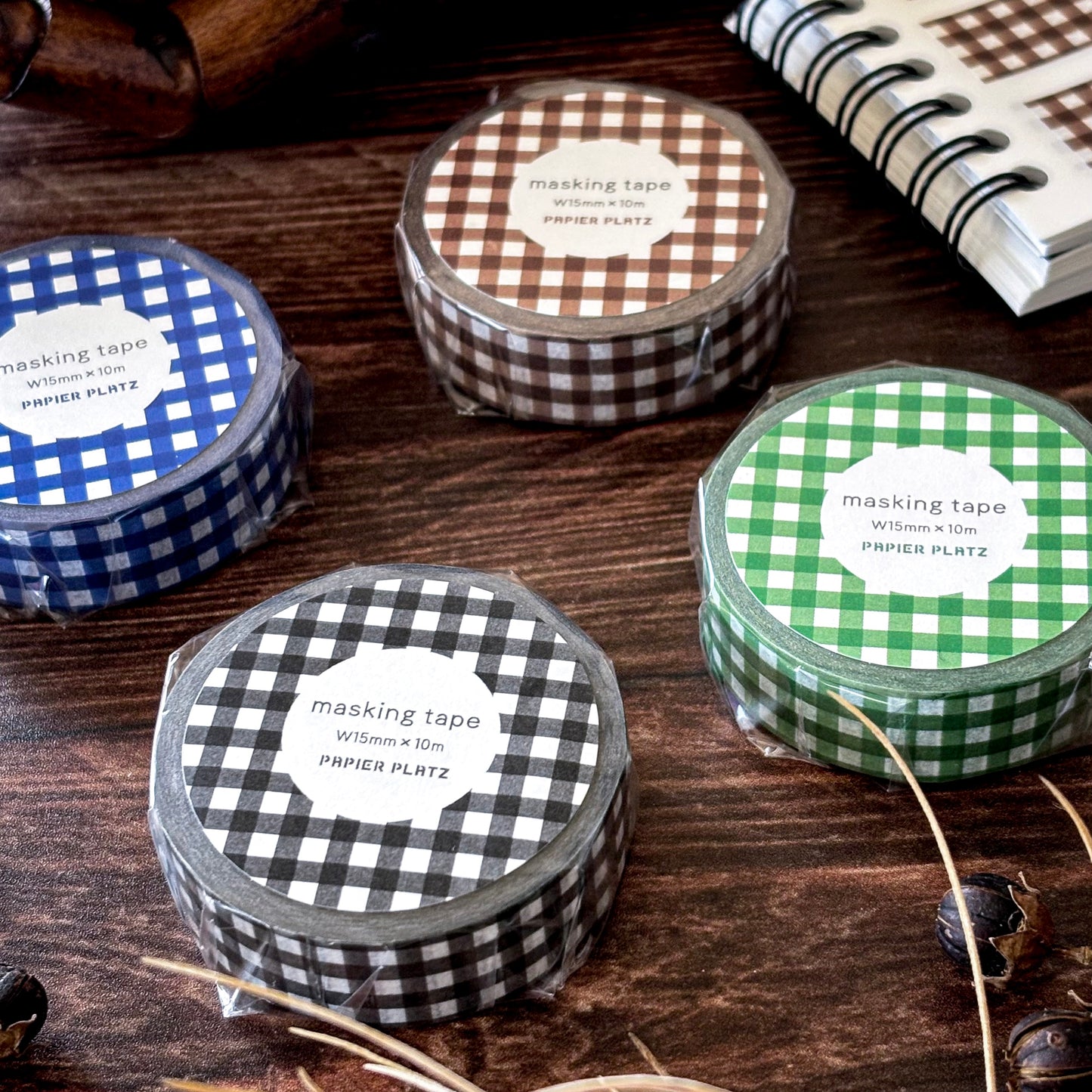 Papier Platz / Washi Tape - Checkered (black)