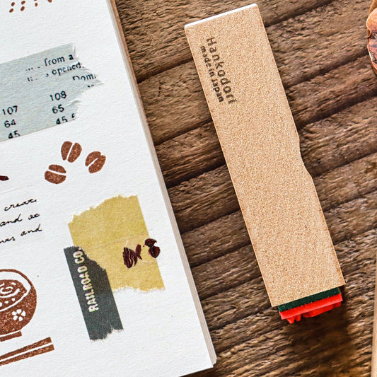 Hankodori / Mini Rubber Stamp - Coffee Beans