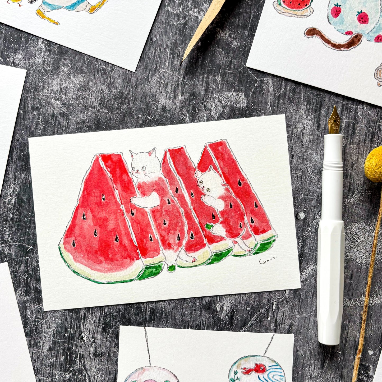 Tocorocomugi / Postcard - Watermelon