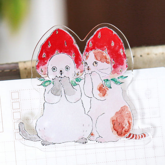 Tocorocomugi / Rotating Paper Clip - Strawberry