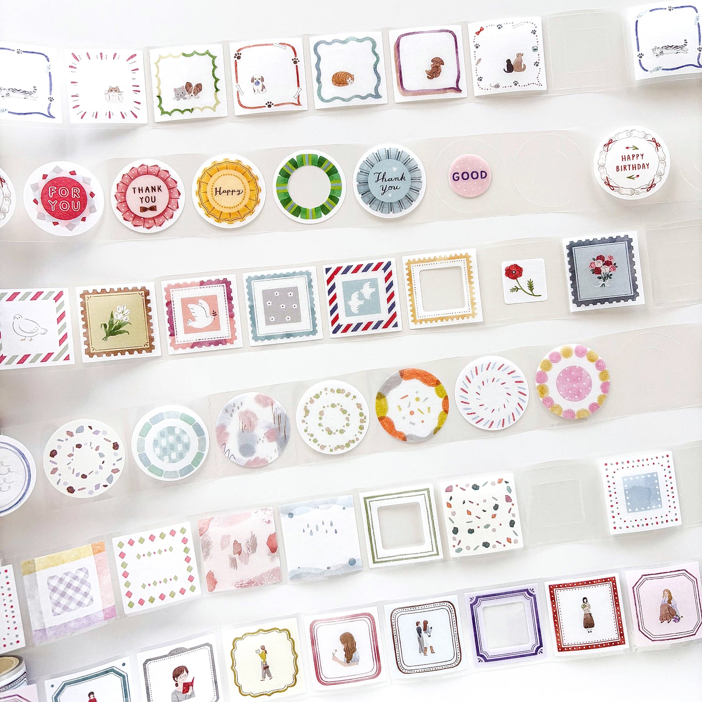 Wakumo Frame Stickers - Square (Girl and Frame)