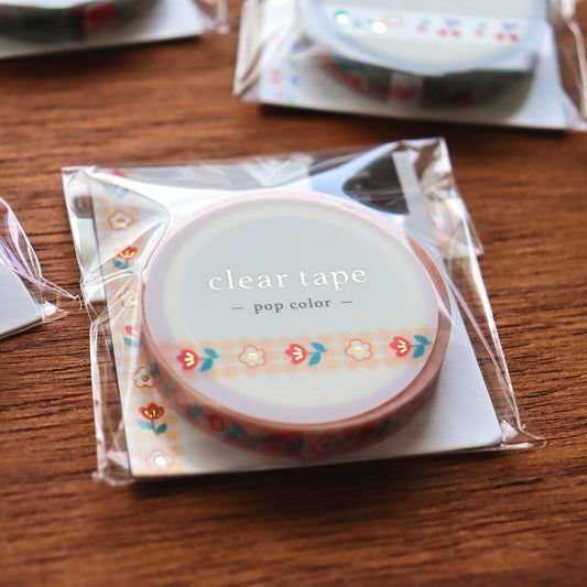 Mind Wave / Shiny Slim Clear Tape - Pop Flower