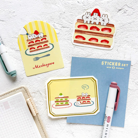 Furukawa Paper / Vinyl Sticker - Bunny (Set of 3 Stickers)