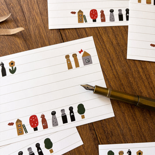 Necktie / Memo Sheet Set - Kokeshi