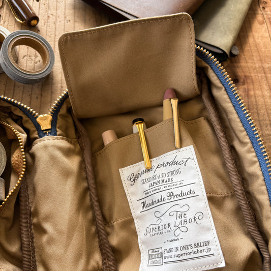 The Superior Labor / Stamped Utility Leather Case - Blue