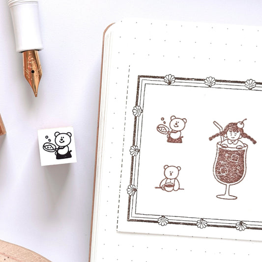 Peppoko / Mini Rubber Stamp - Cooking