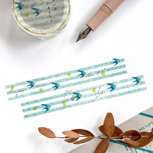 Yohaku / Washi Tape - Blue Bird