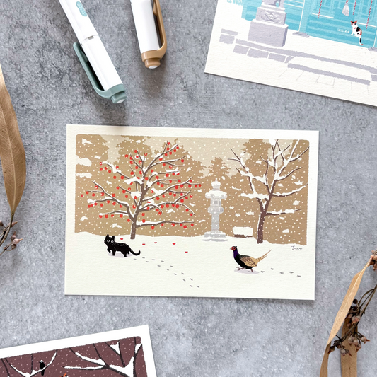 たびねこポストカード「冬」