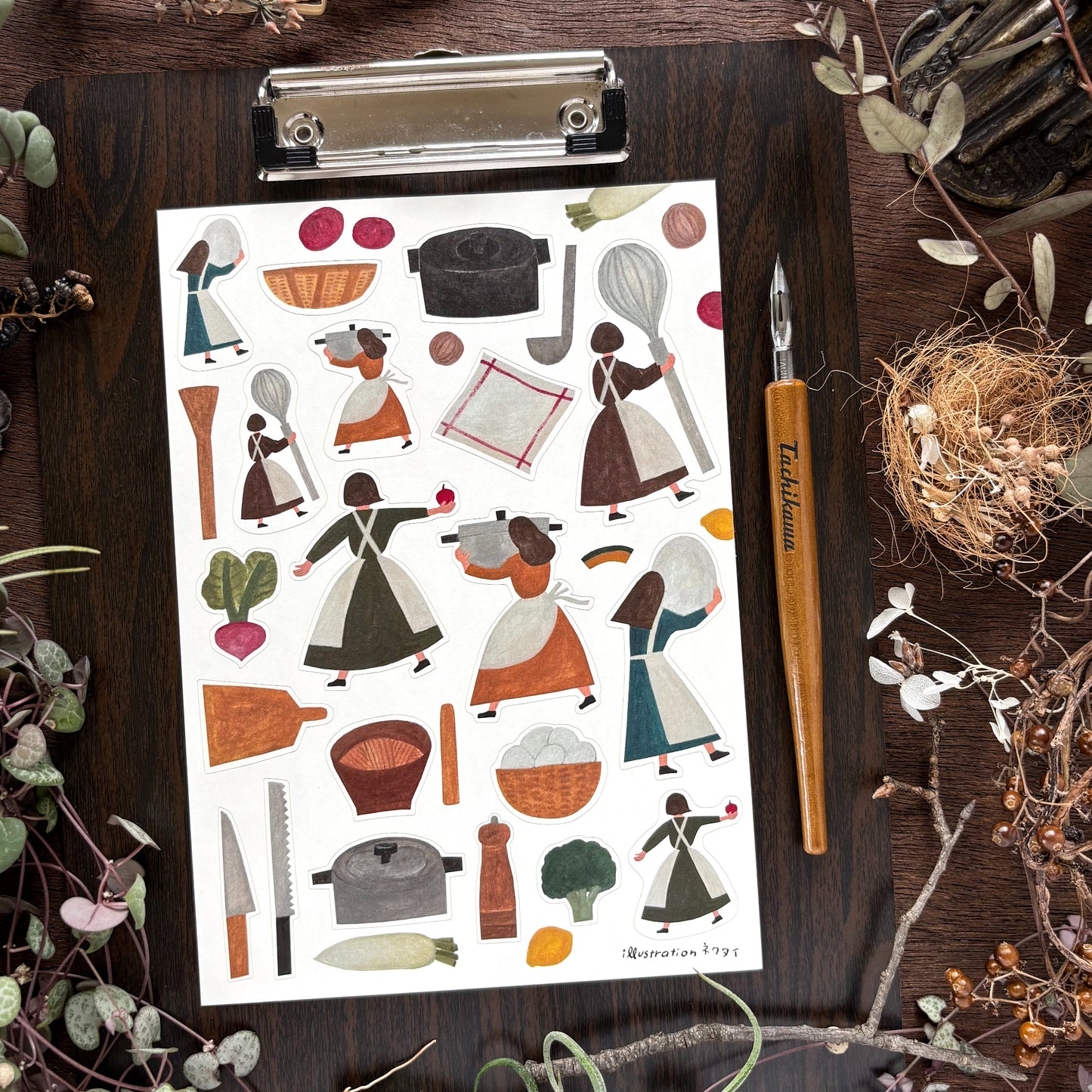 Necktie / Stickers - Kitchen (A5 size)