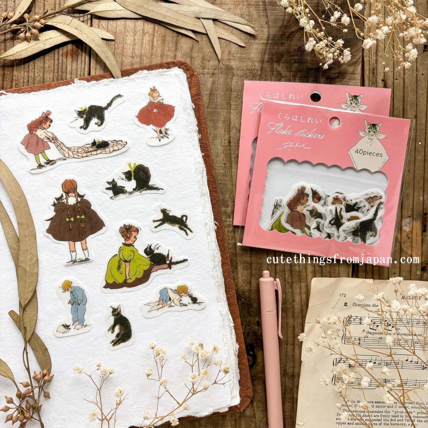 Rei Kurahashi Flake Stickers - Black Cat