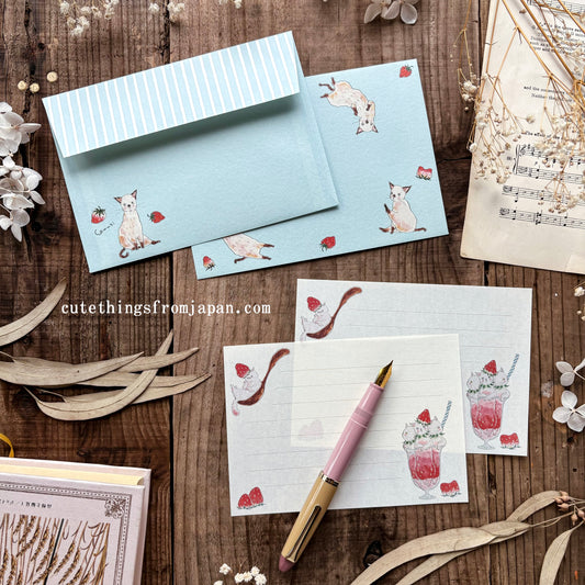 Tocorocomugi / Mini Letter Set - Strawberry