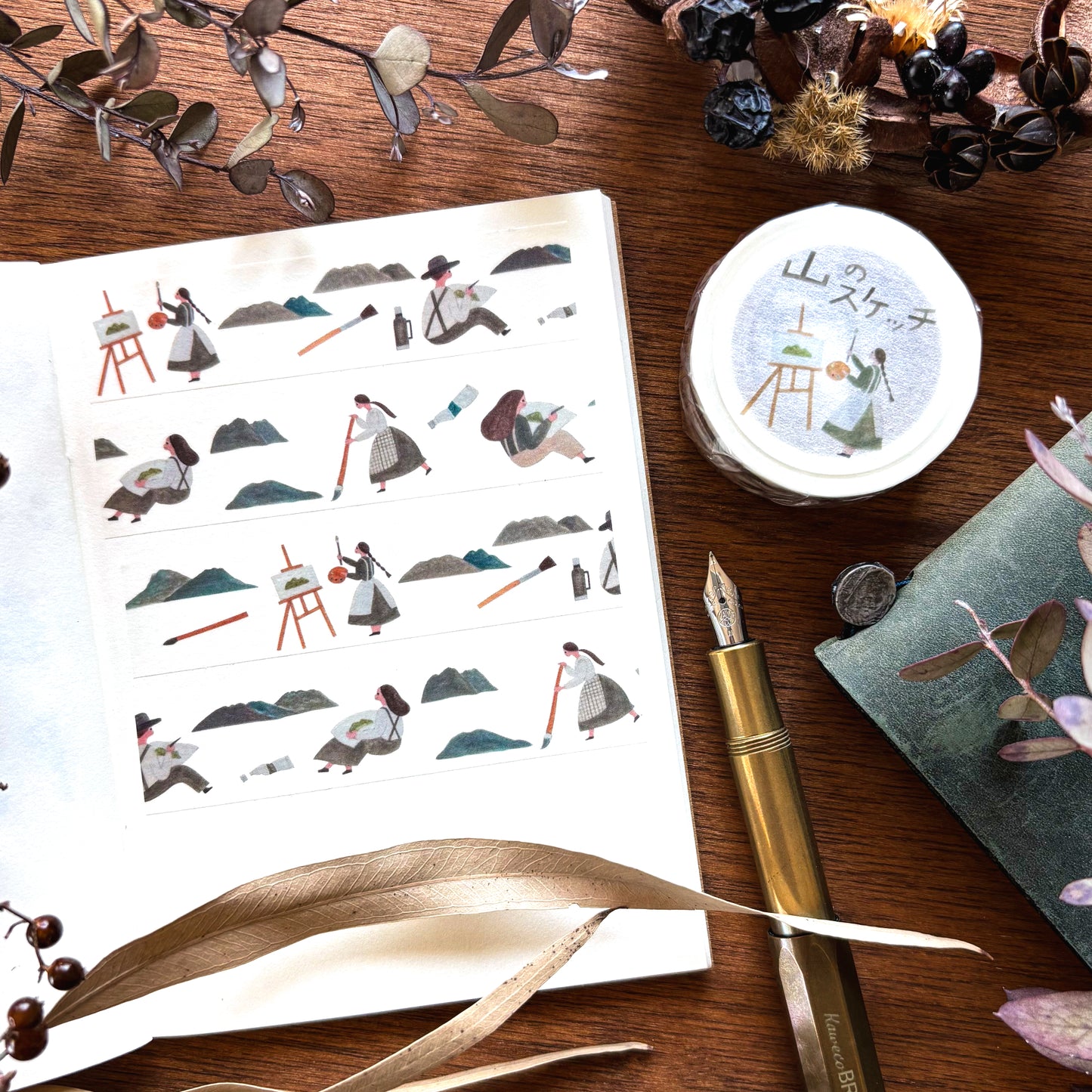 Necktie / Washi Tape - Mountain Sketch