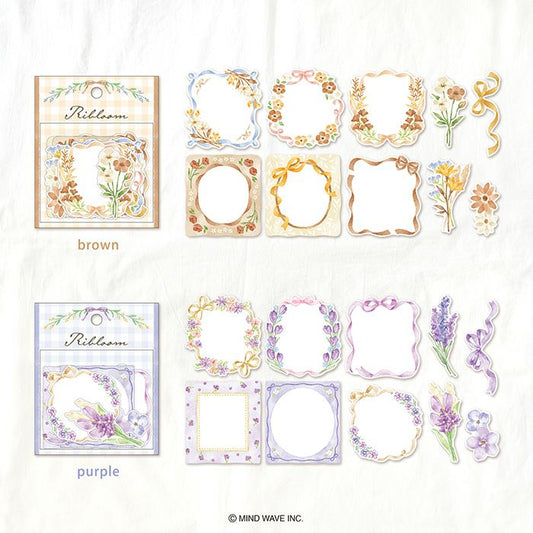 Mind Wave / Flake Stickers - Brown Flower Frames