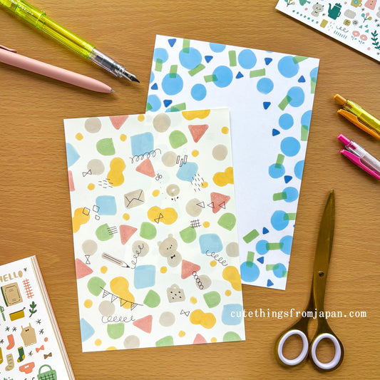 mizutama / 100 Writing Paper Pad - Happy Happy
