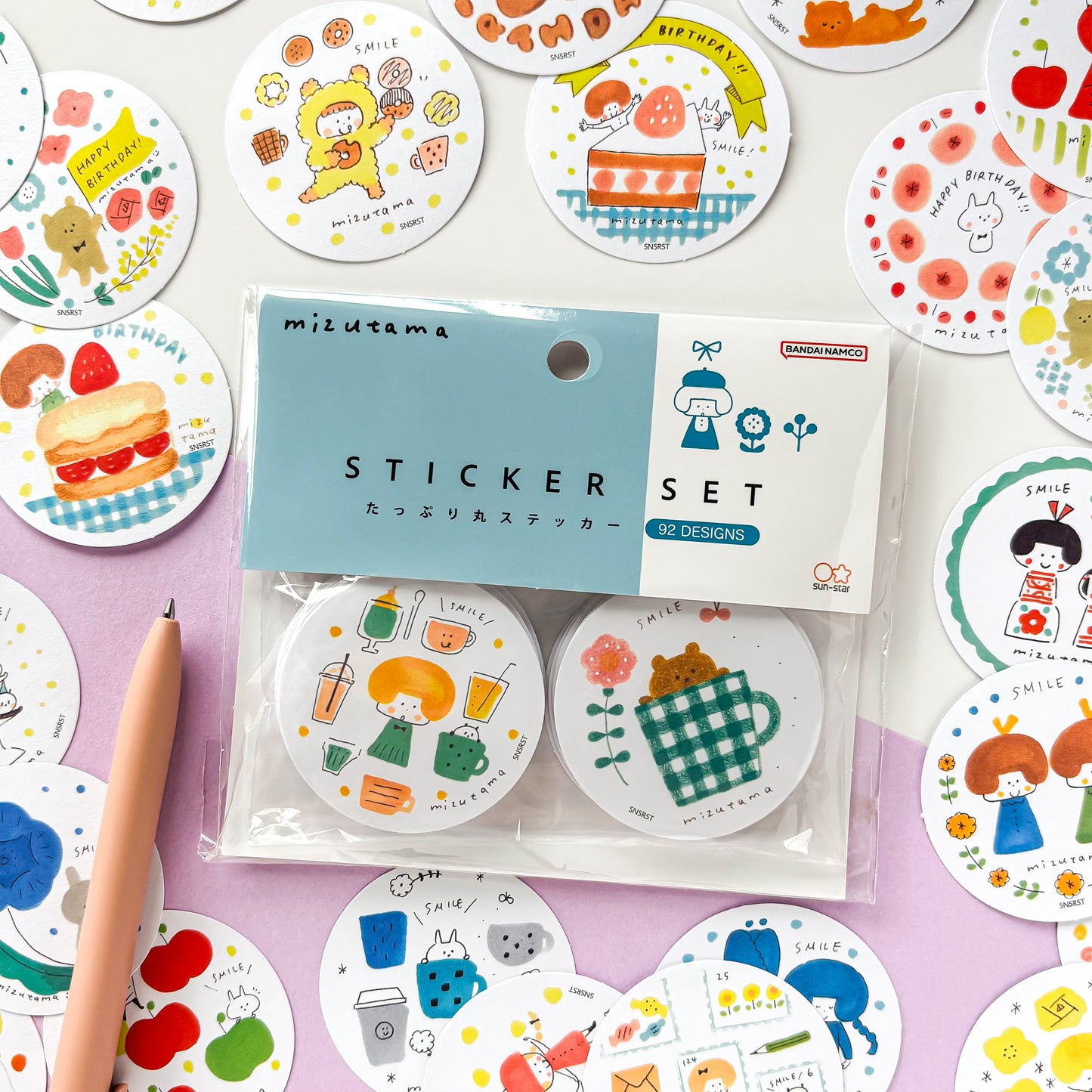 mizutama / Limited Edition / Circle Flake Stickers (blue)