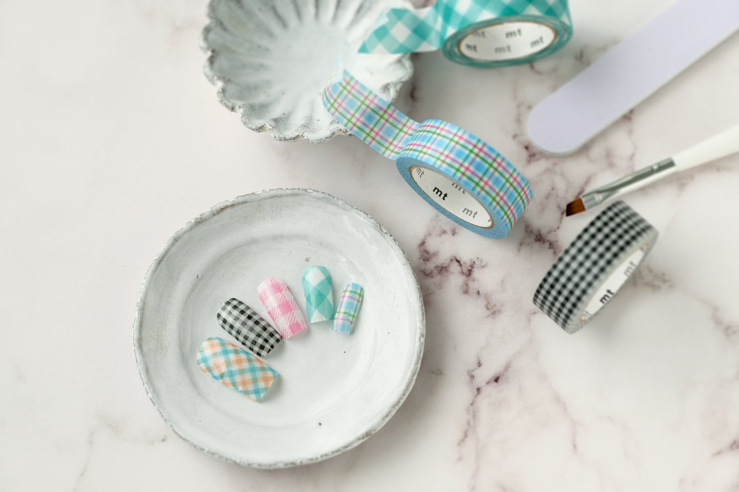 mt Washi Tape - Checkered Orange