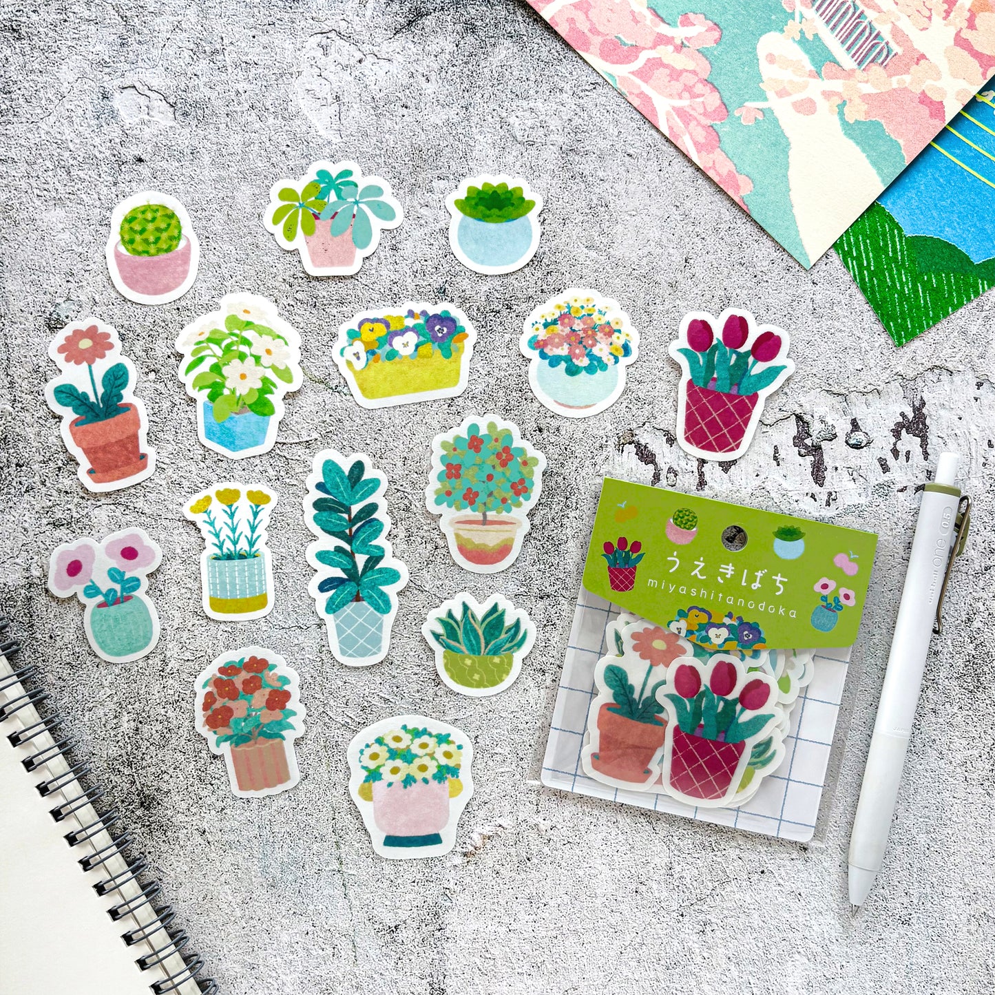 Nodoka Miyashita / Flake Stickers - Potted Plants