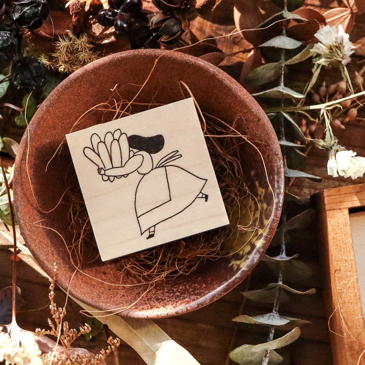 Necktie / Rubber Stamp - Bread is Coming