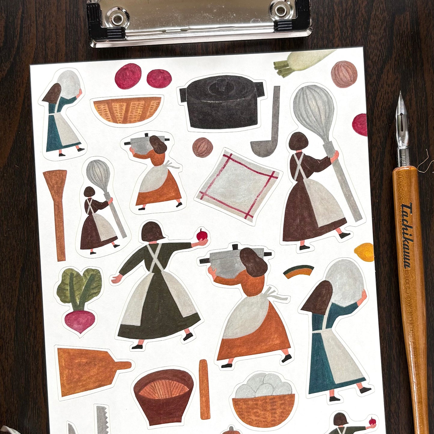 Necktie / Stickers - Kitchen (A5 size)