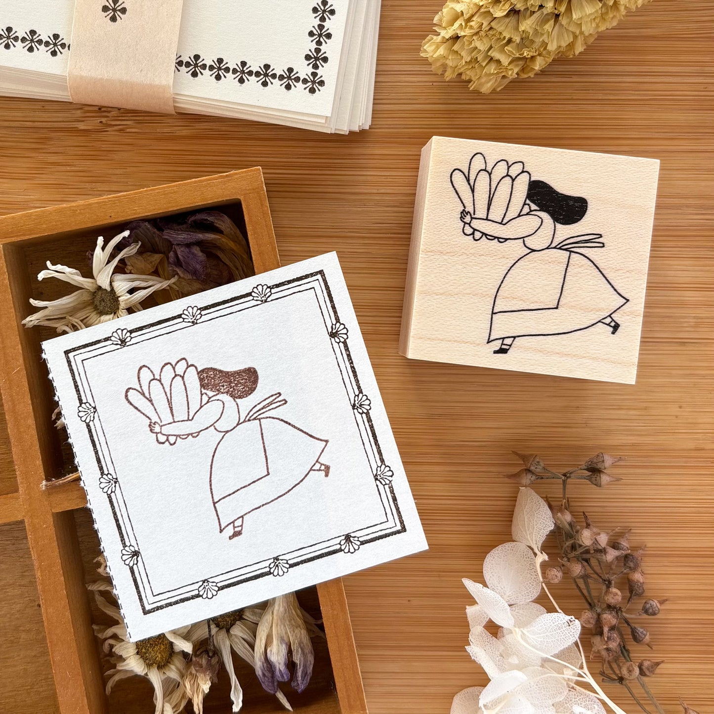 Necktie / Rubber Stamp - Bread is Coming