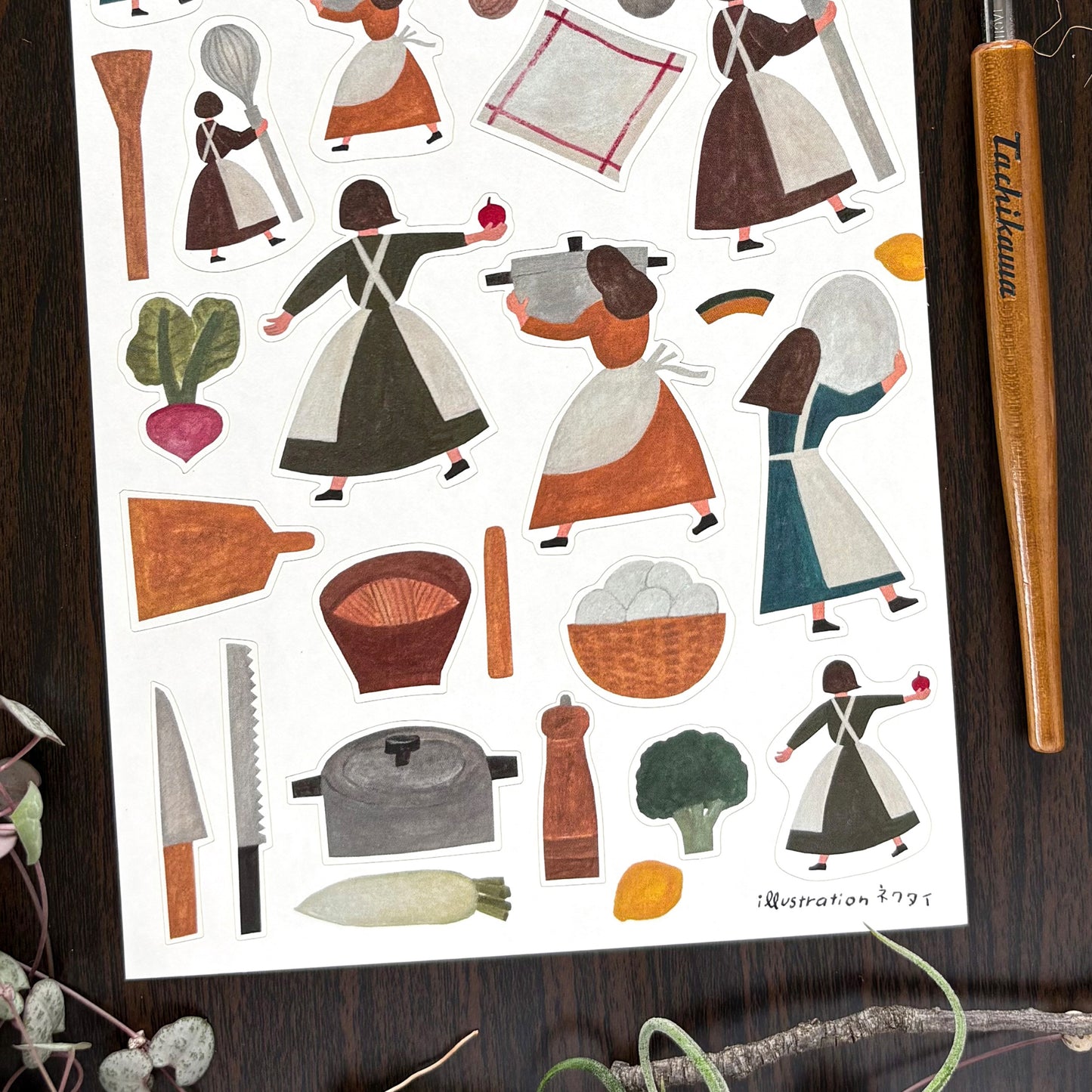 Necktie / Stickers - Kitchen (A5 size)