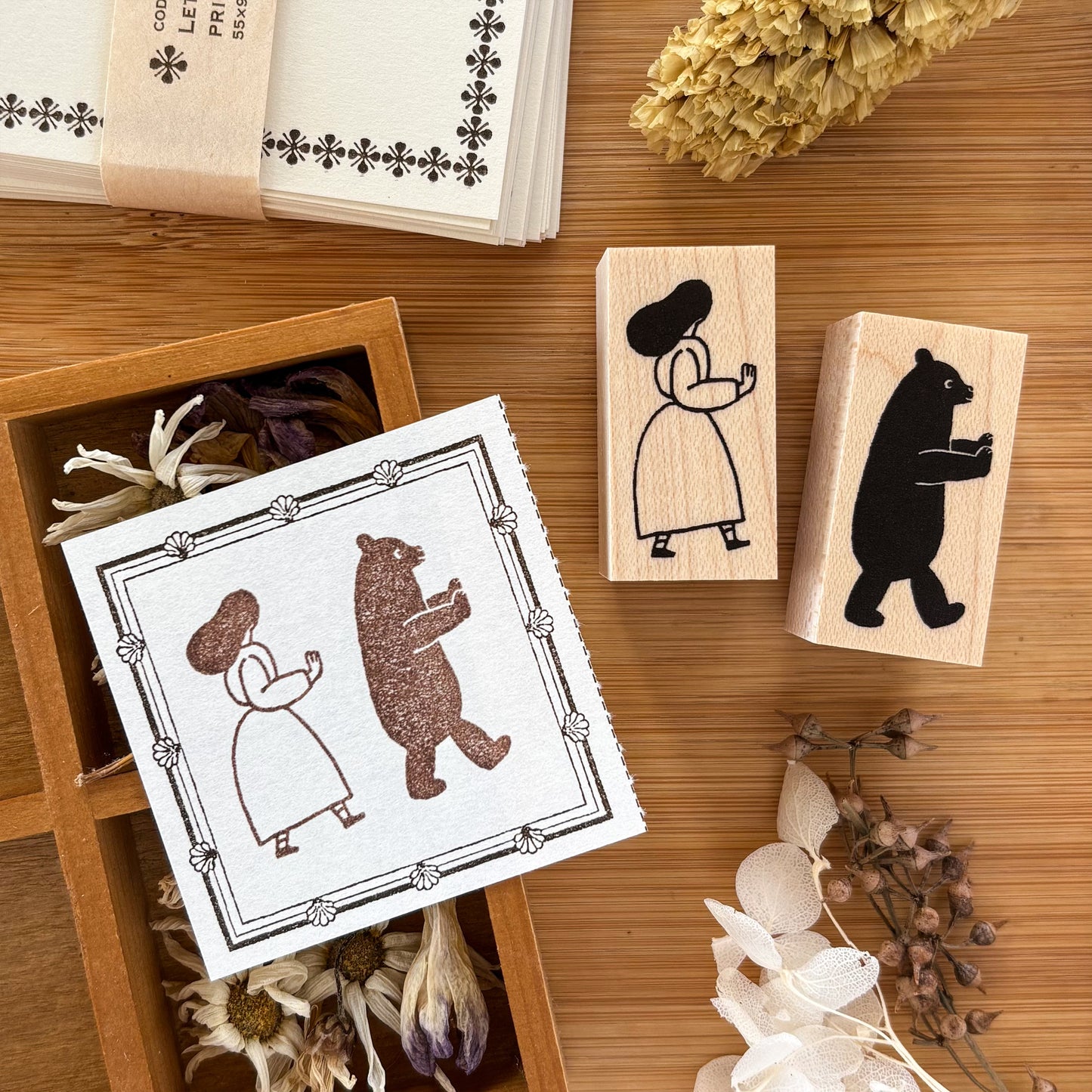 Necktie / Rubber Stamp Set - Go Go Go (2 Stamps)
