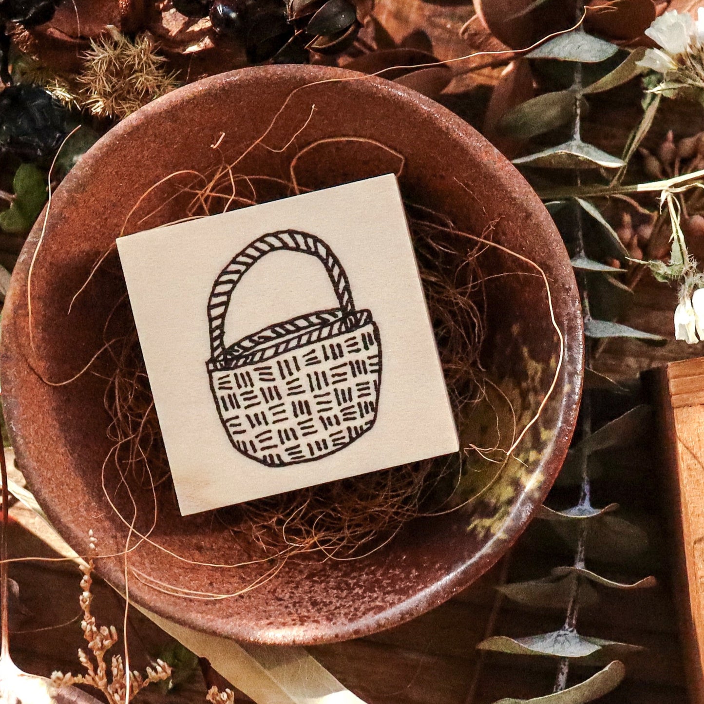 Necktie / Rubber Stamp - Large Basket