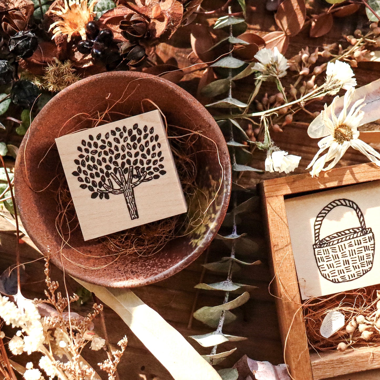 Necktie Rubber Stamp - Large Tree
