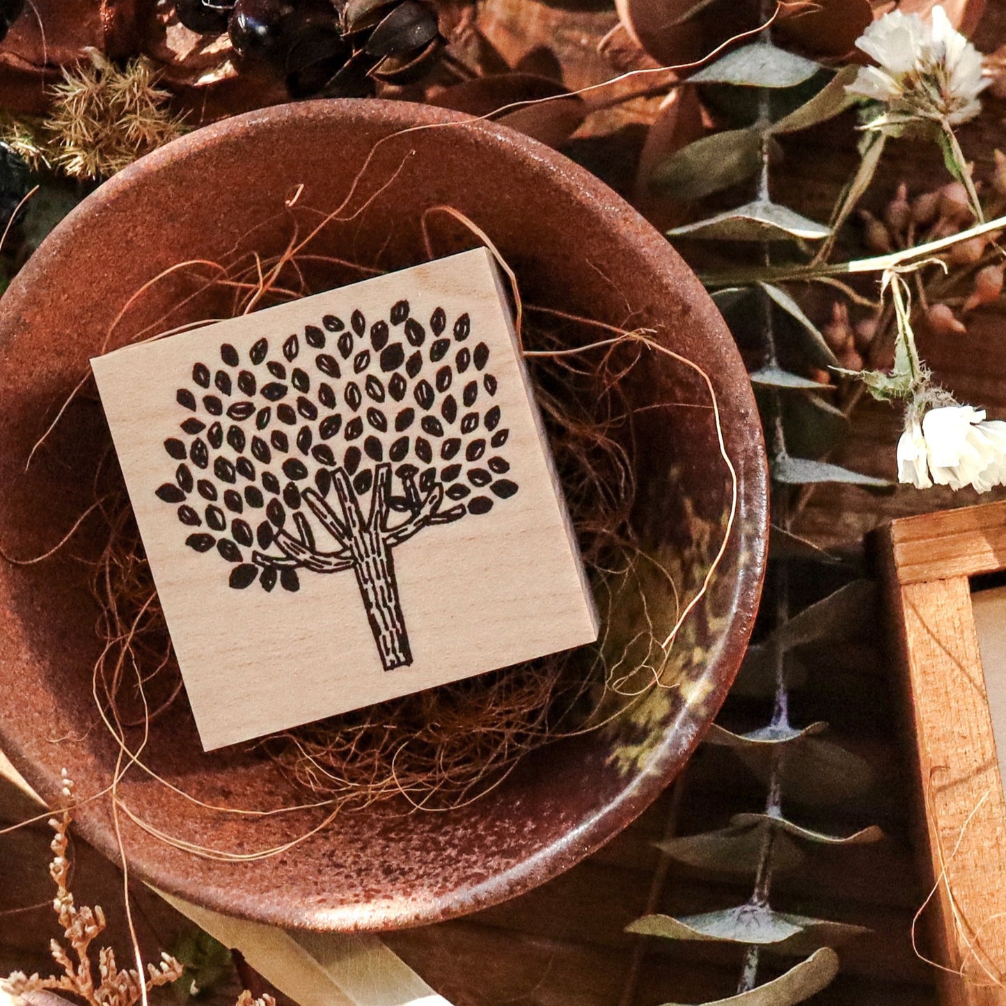 Necktie / Rubber Stamp - Large Tree