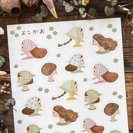 Necktie / Stickers - Face (A5 size)