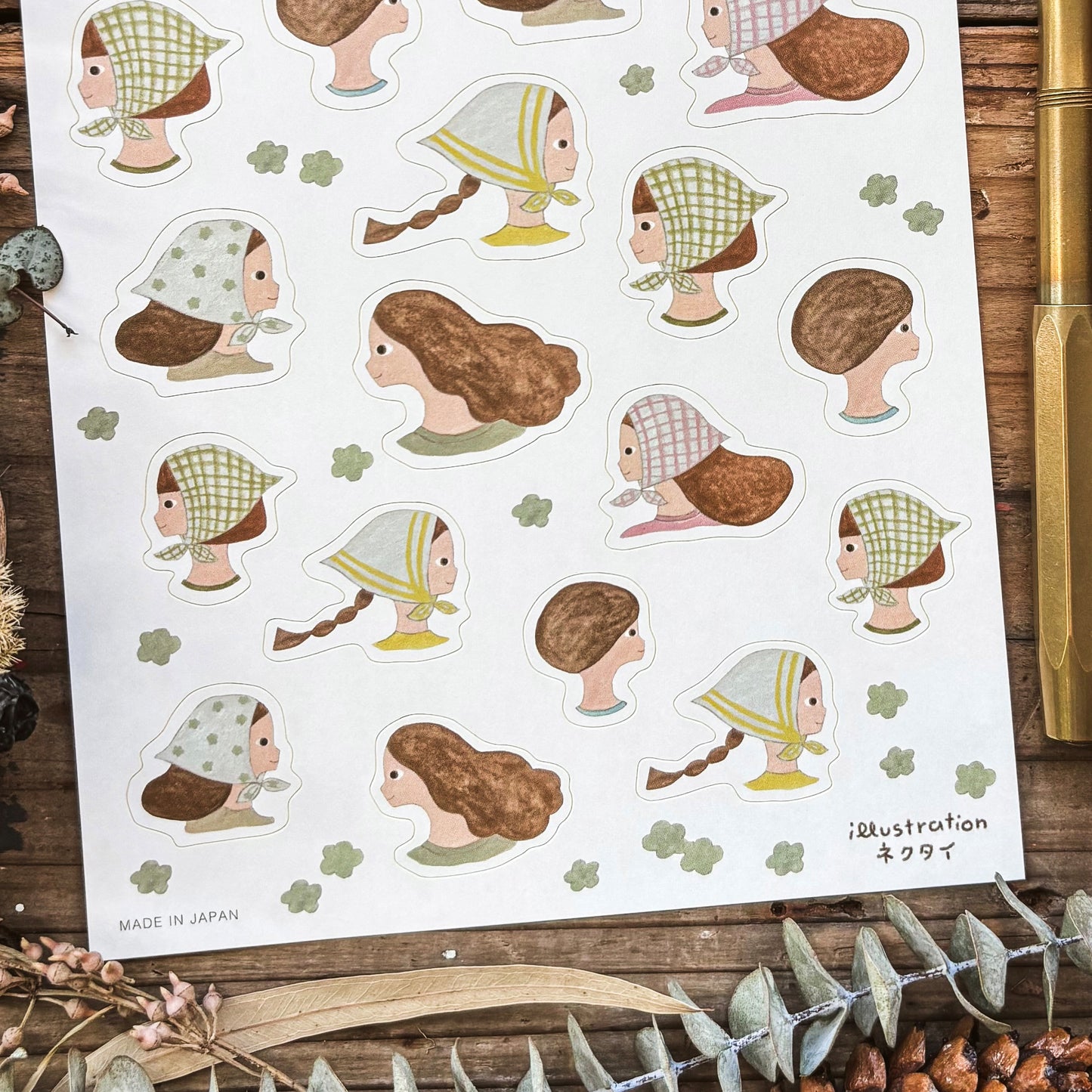 Necktie / Stickers - Face (A5 size)