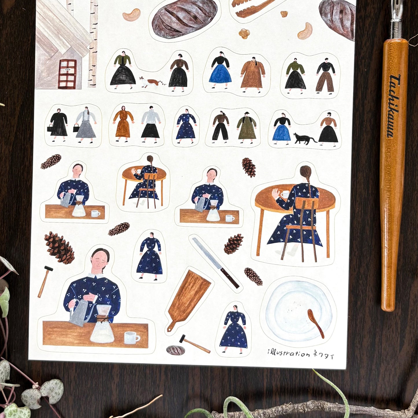 Necktie / Stickers - Little Bakery (A5 size)