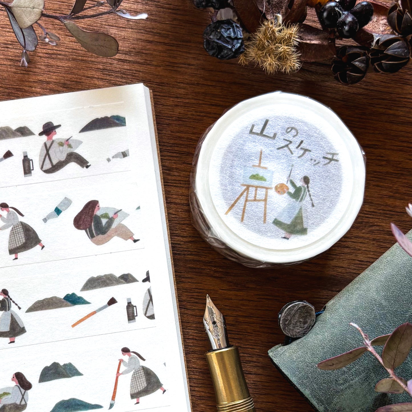 Necktie / Washi Tape - Mountain Sketch