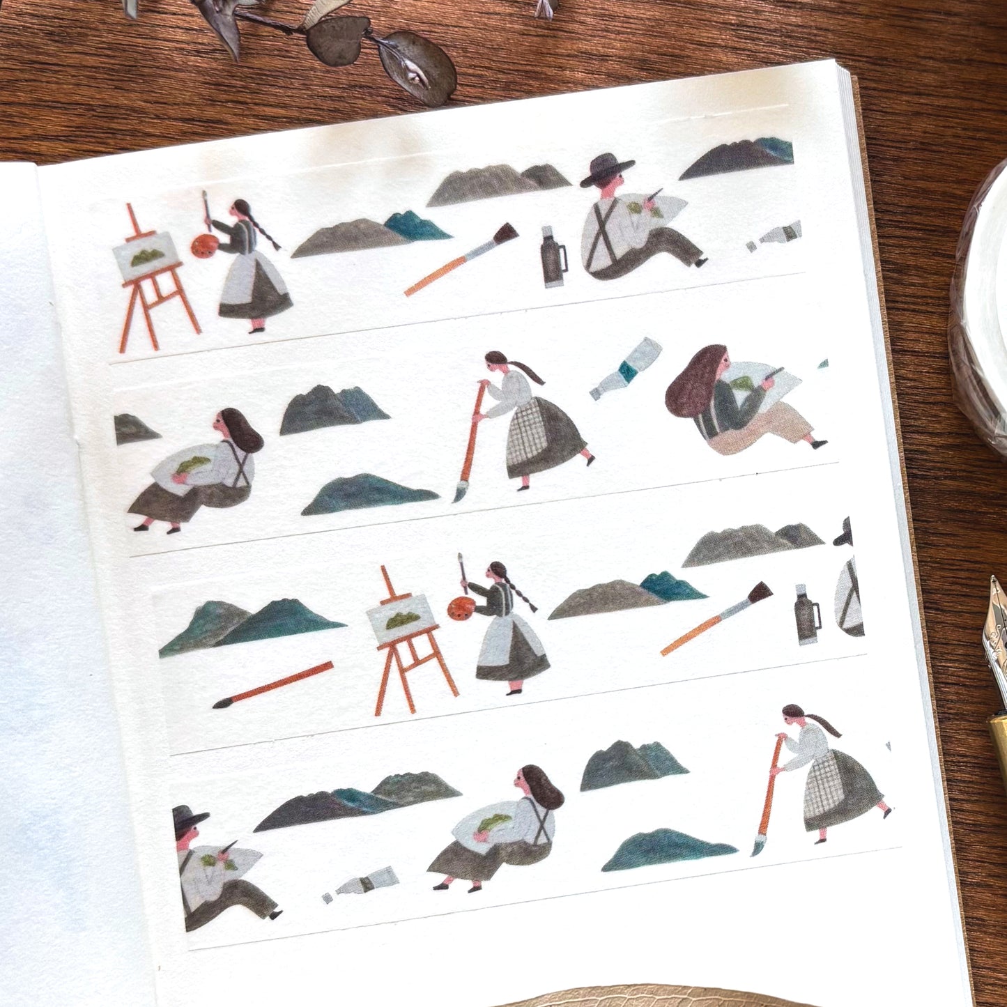Necktie / Washi Tape - Mountain Sketch
