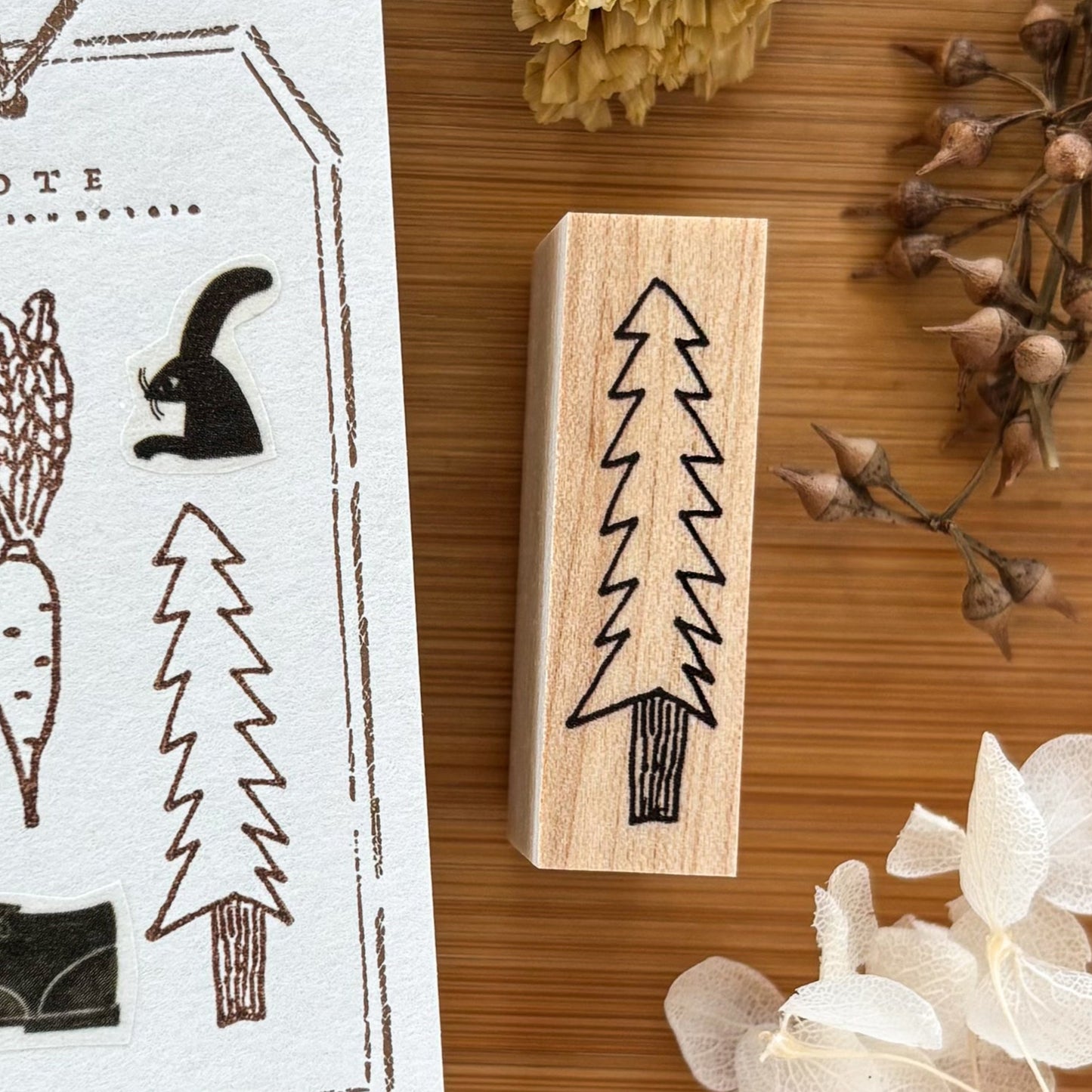 Necktie / Slim Rubber Stamp - Tree