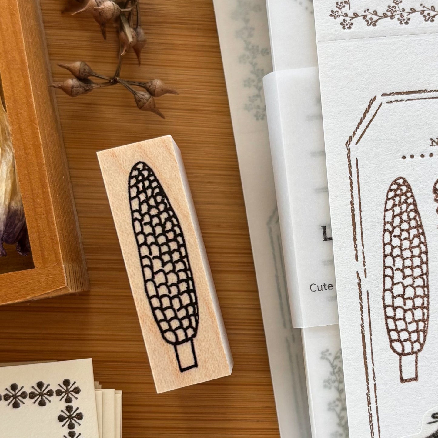 Necktie / Slim Rubber Stamp - Corn