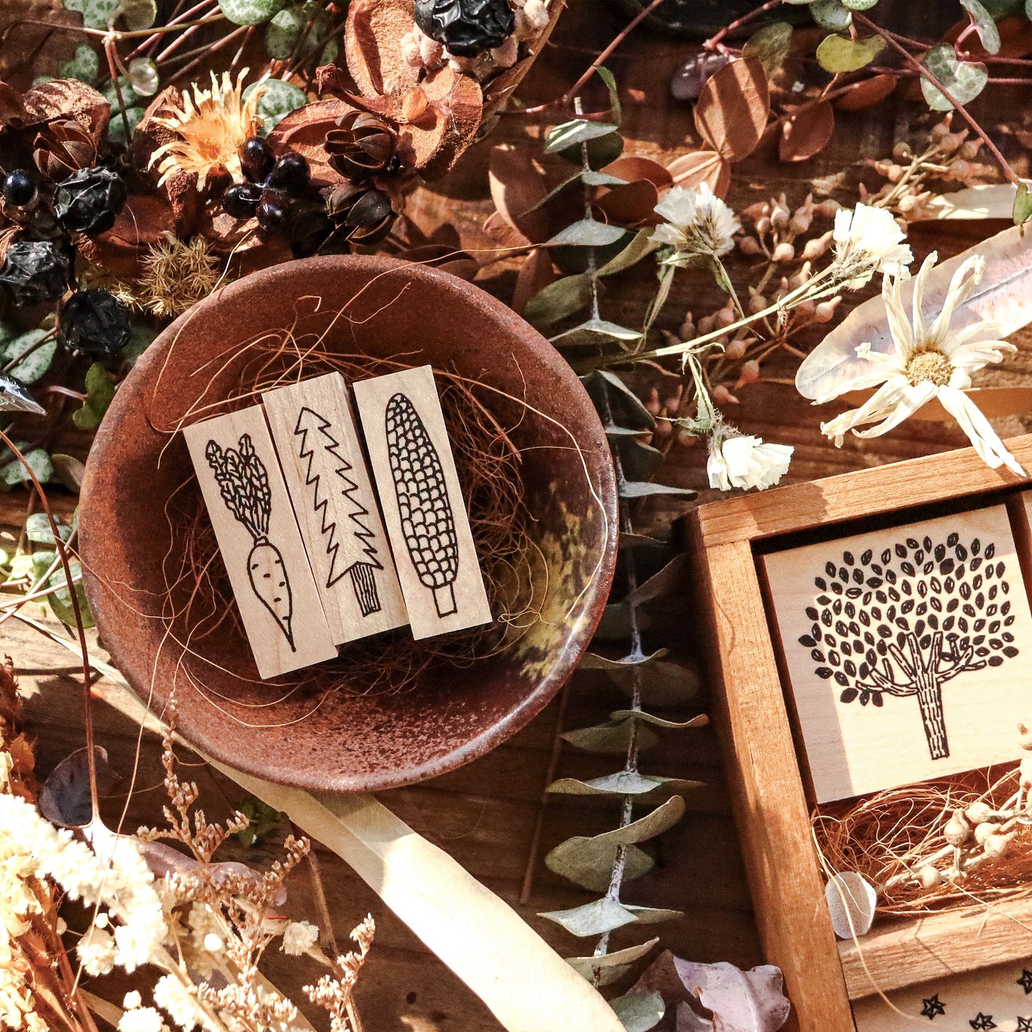 Necktie / Slim Rubber Stamp - Tree