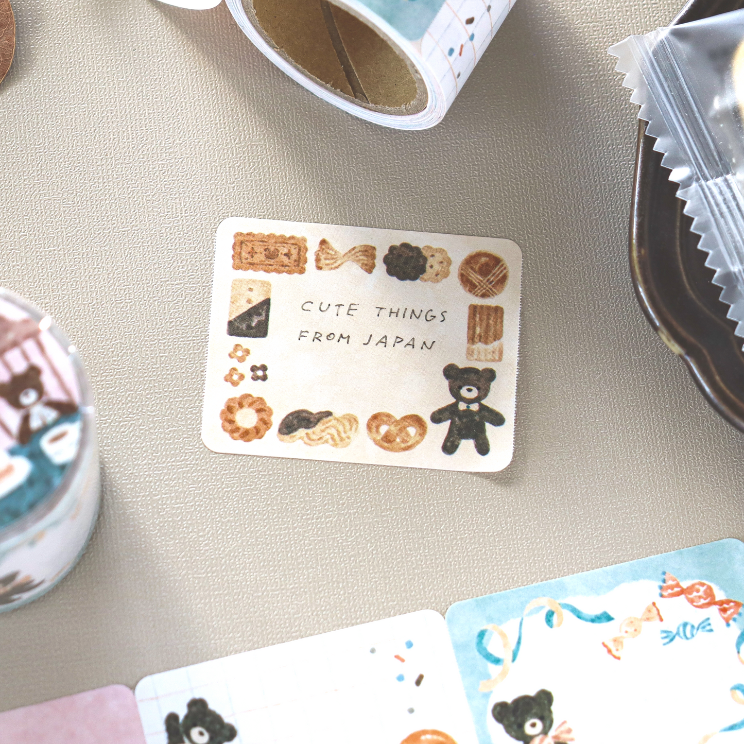 Papier Platz x Waka Nakauchi Roll Sticky Notes - Bear’s Sweets Shop
