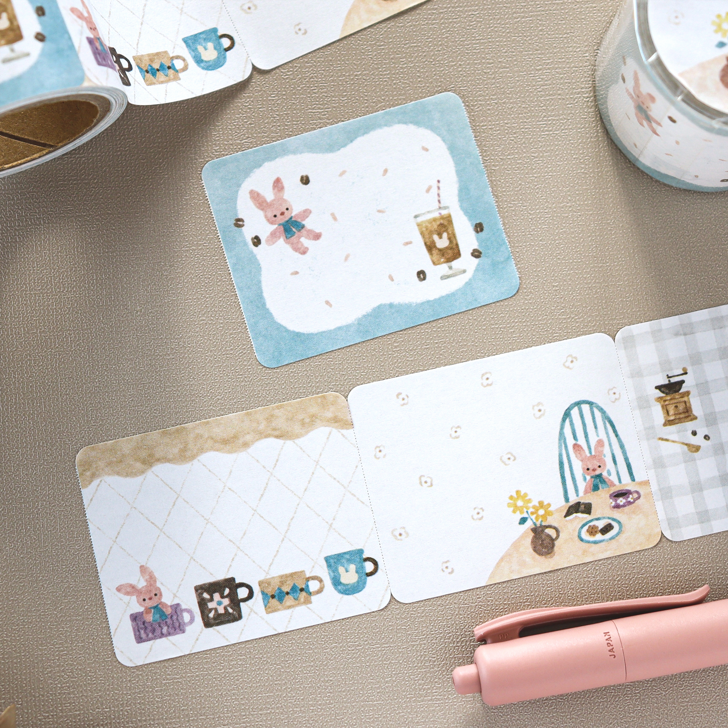 Waka Nakauchi Roll Sticky Notes - Bunny's Cafe